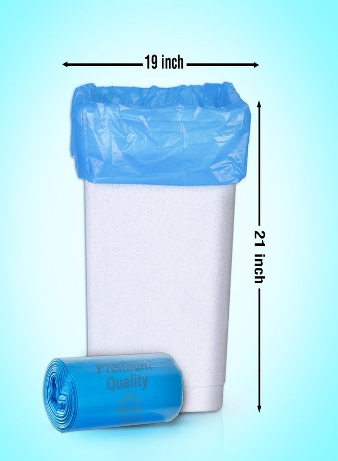 Ezee Blue Garbage Bags Medium 90 Pcs | 30 Pcs x Pack of 3 Rolls | 19 x 21 Inch | Dustbin Bags/Trash Bags/Dustbin Covers for Wet and Dry Waste - Image 4